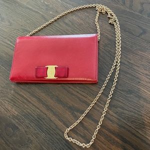 Ferragamo chained wallet clutch